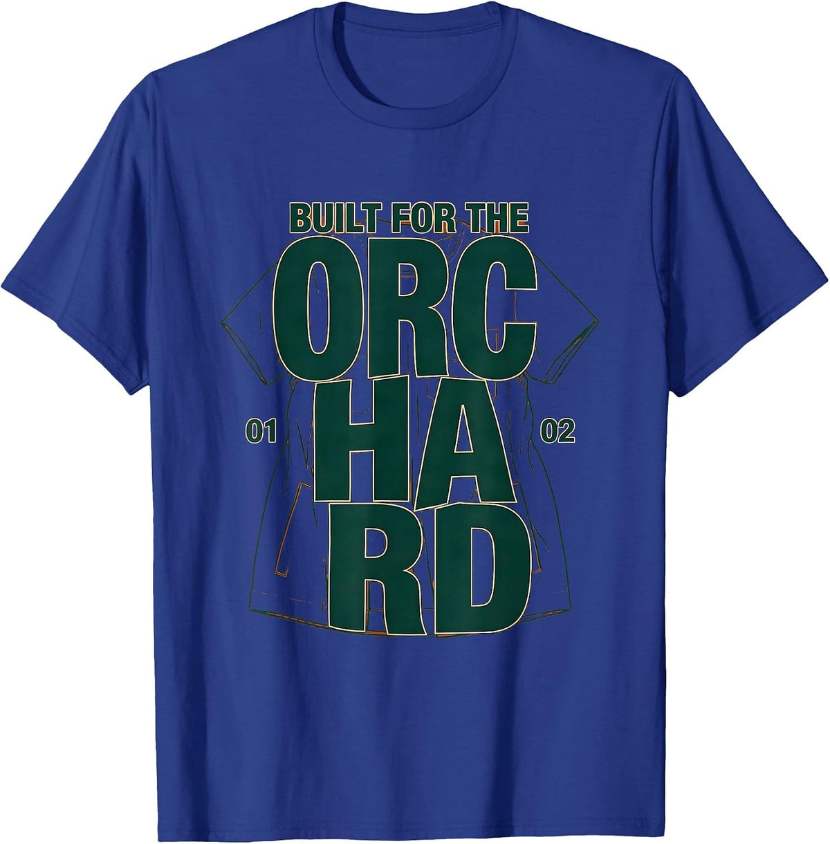 Built for the Orchard Apple Picking Design T-Shirt - Royal Blue
