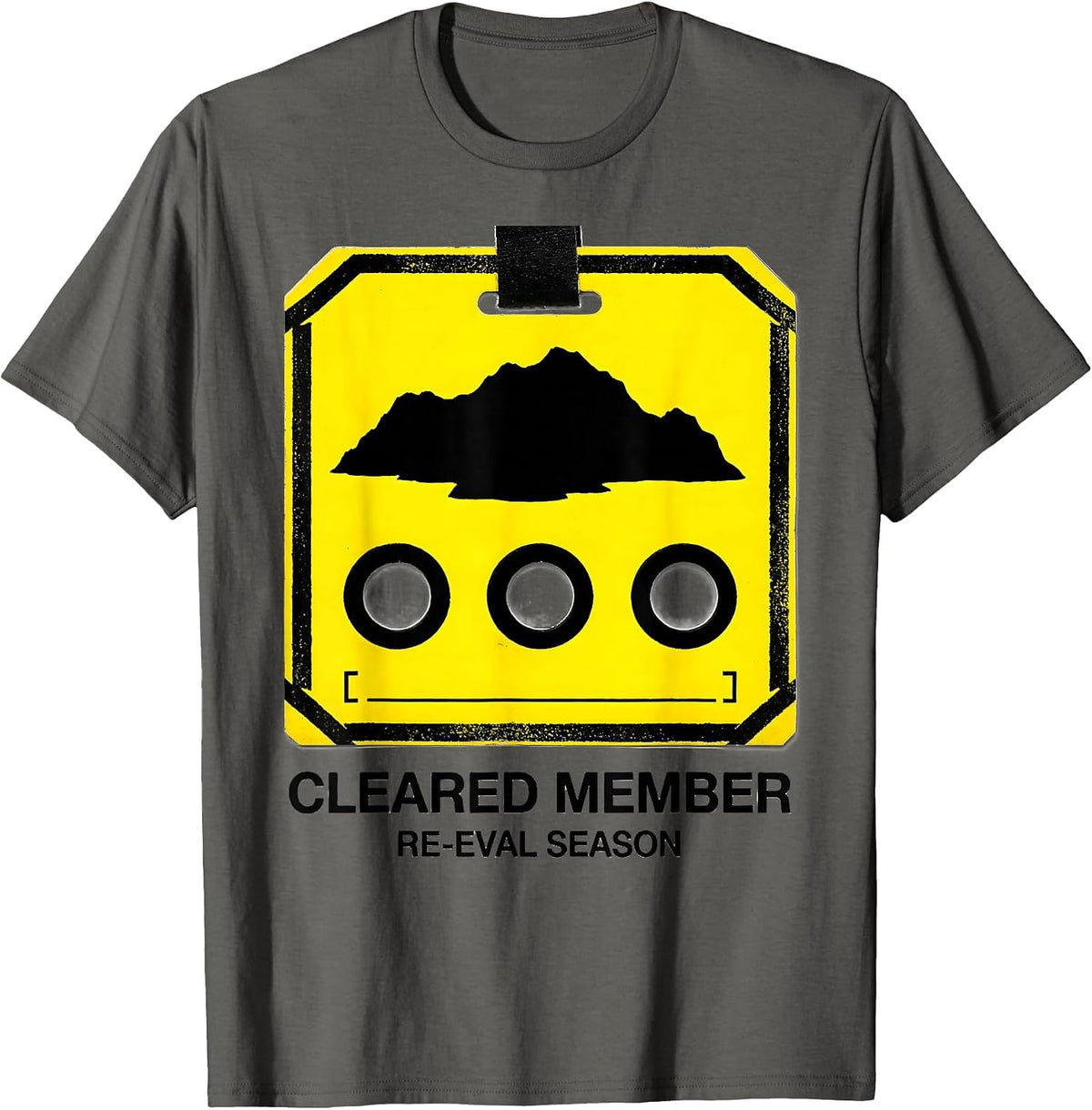 Men's Cleared Member Re-Eval Season Stencil Special Education T-Shirt - Asphalt Grey