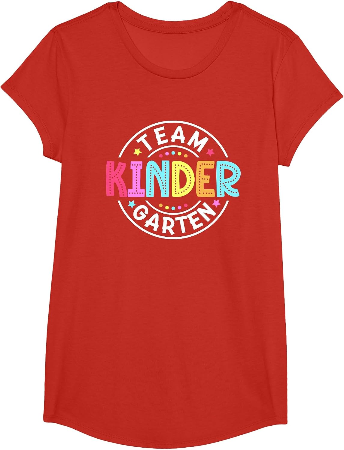 Team Kindergarten Teacher Back to School Kindergarten Squad T-Shirt - Girls Red