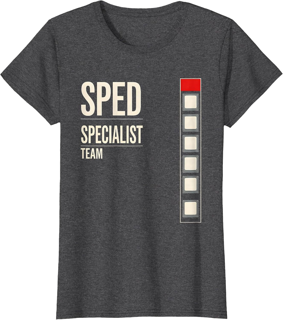 Women's SPED Specialist Team Retro Special Education Teacher Squad T-Shirt - Dark Heather Grey