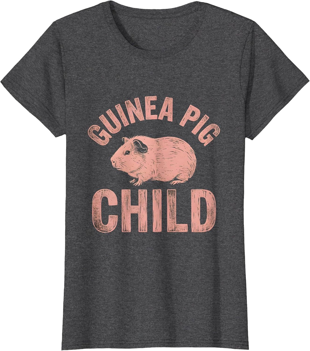 Women's Eldest Daughter Guinea Pig Child Funny Design T-Shirt - Dark Heather Grey