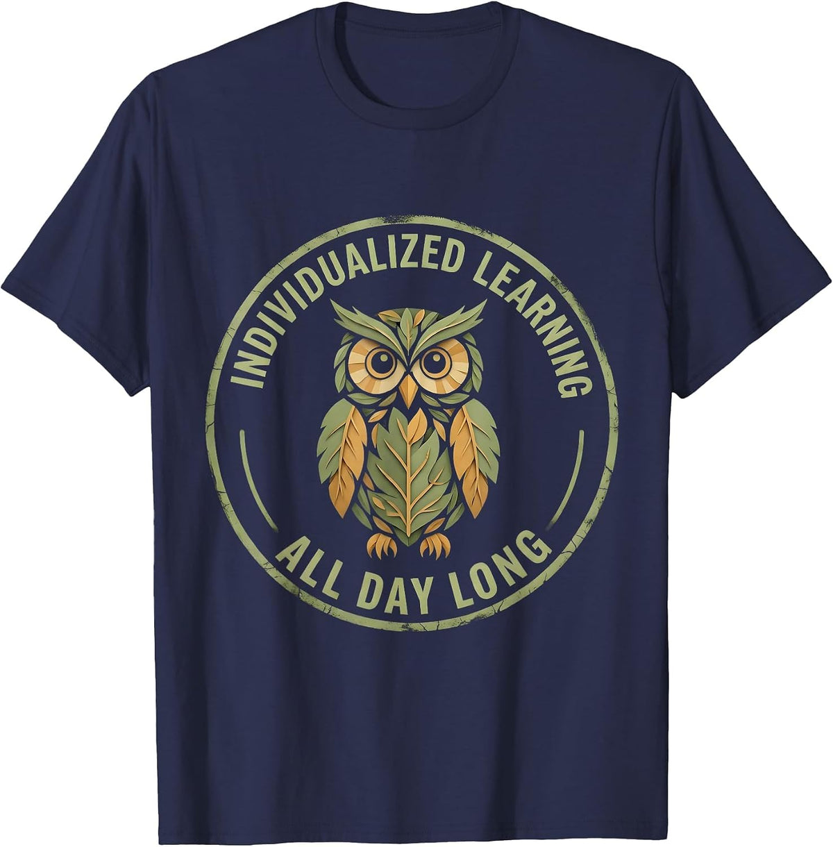 Individualized Learning All Day Long Special Ed Teacher T-Shirt - Navy Blue