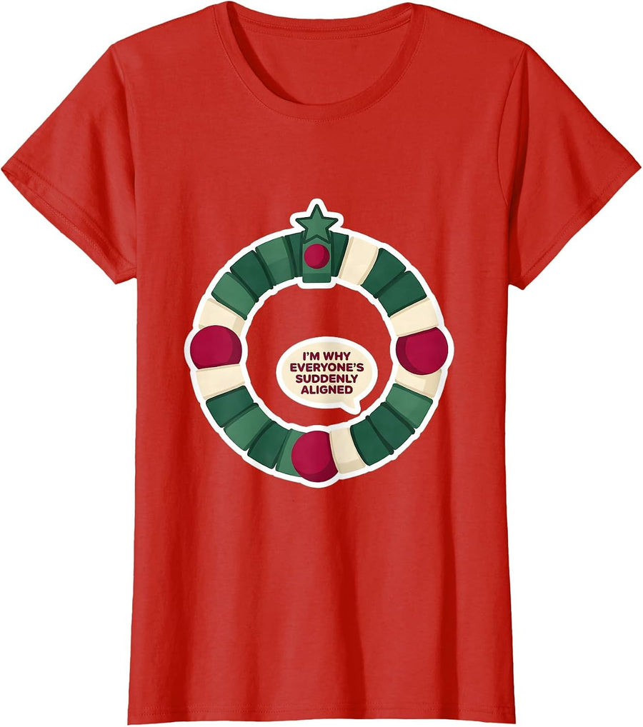 Women's I'm Why Everyone's Suddenly Aligned Funny Chiropractor T-Shirt - Red
