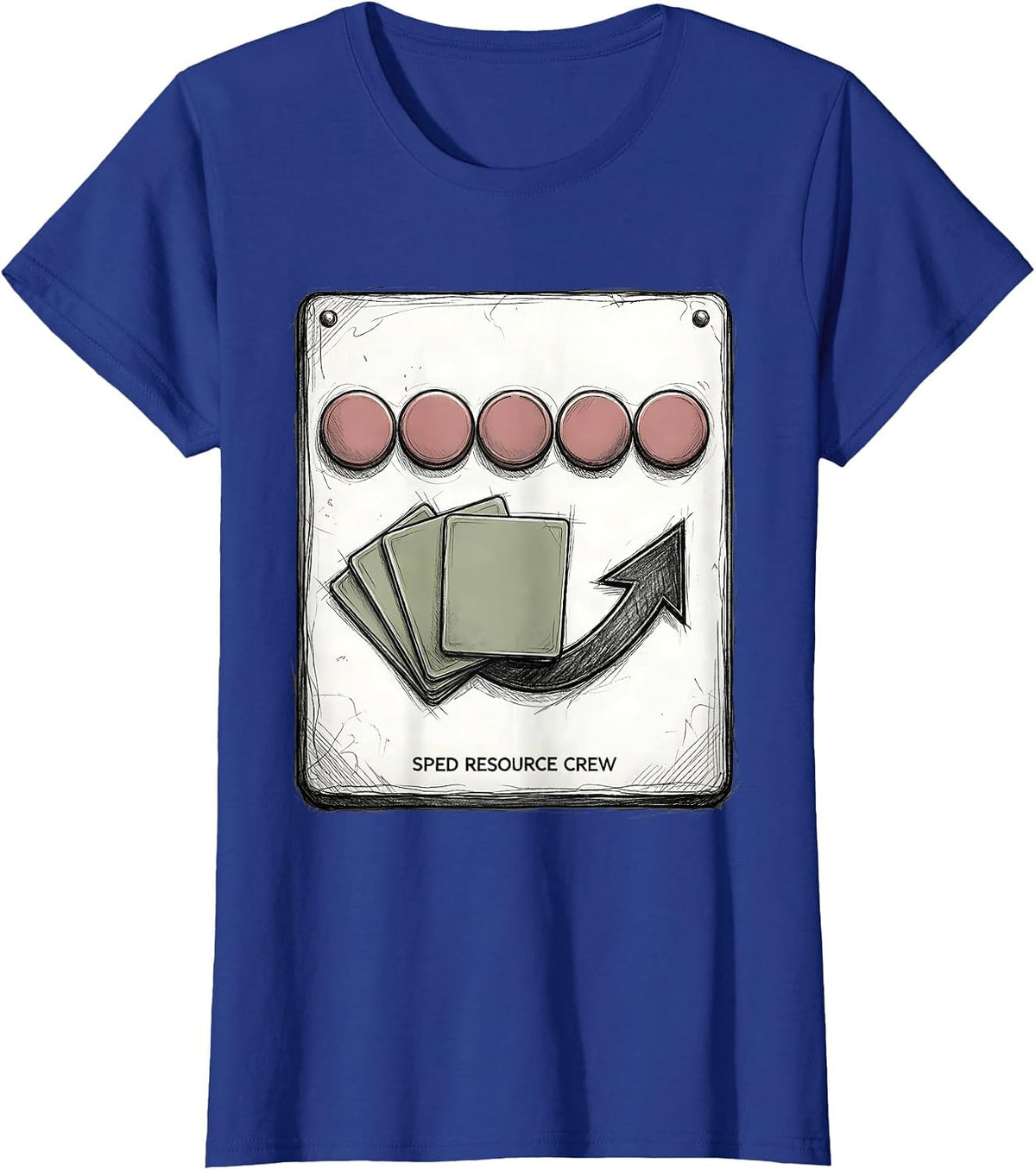 Women's SPED Resource Crew Special Education Teacher Squad Pride T-Shirt - Royal Blue