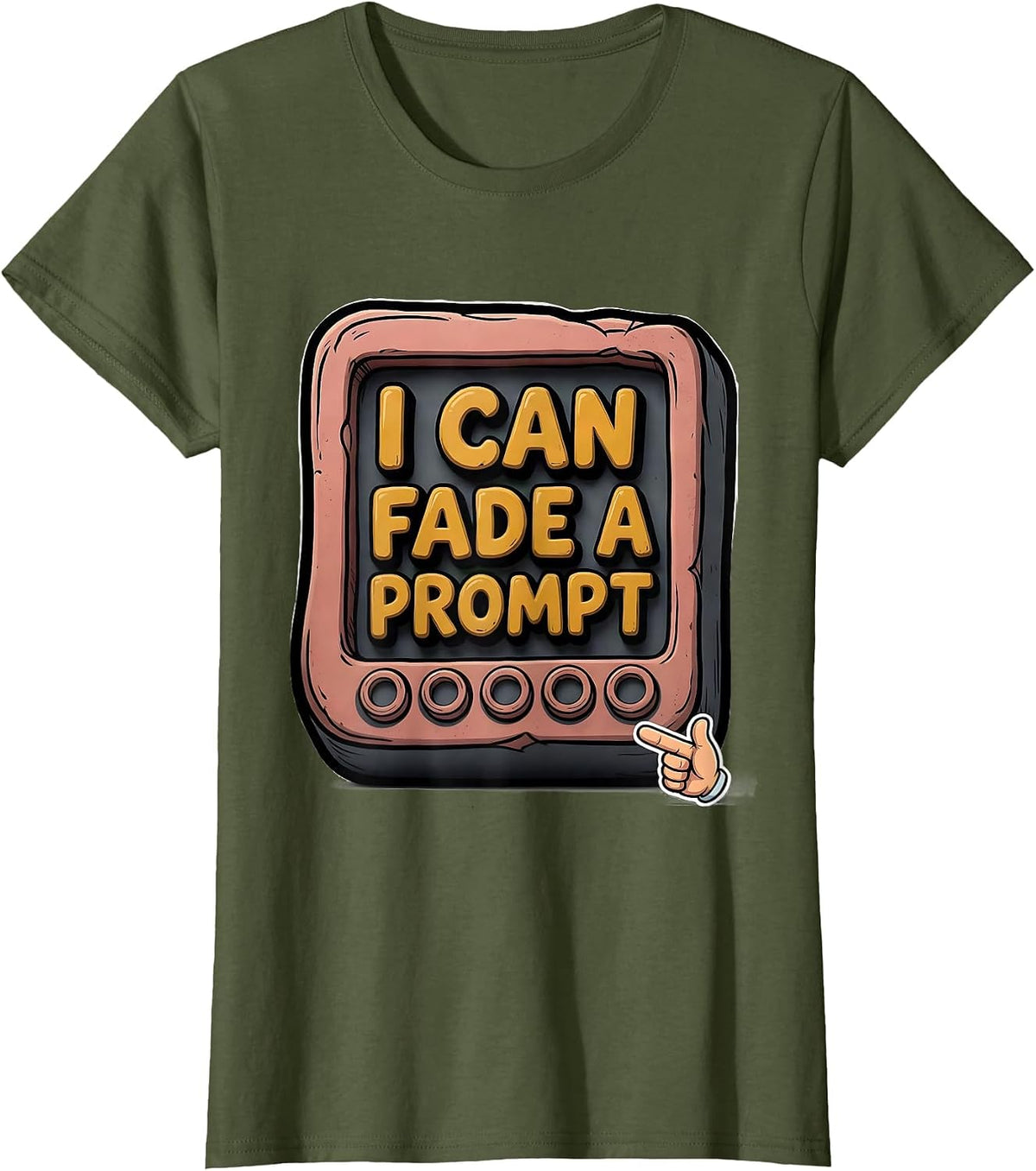 Women's I Can Fade A Prompt Funny Special Education Teacher SPED T-Shirt - Olive Green