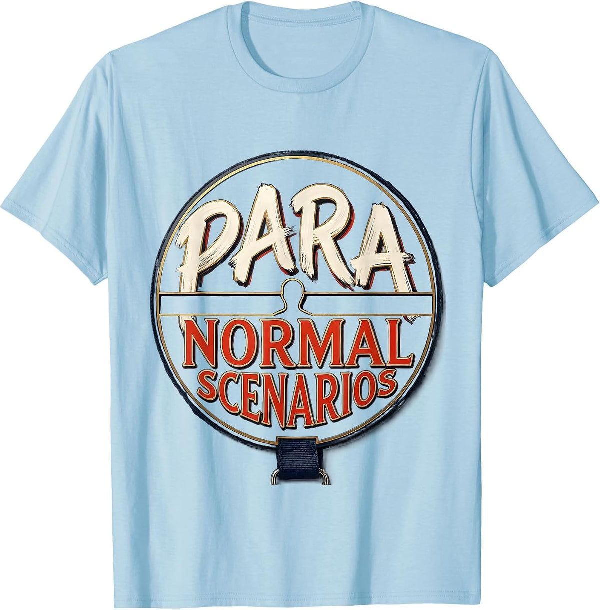 Men's Para Normal Scenarios Ghost Sped Teacher Halloween T-Shirt - Baby Blue
