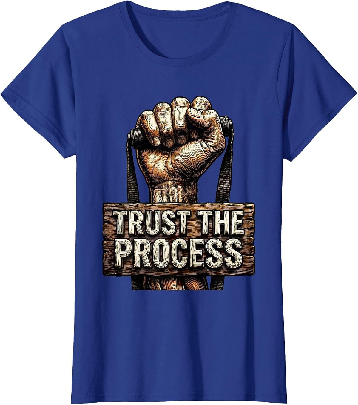 Women's Trust the Process Physical Therapy Design T-Shirt - Royal Blue