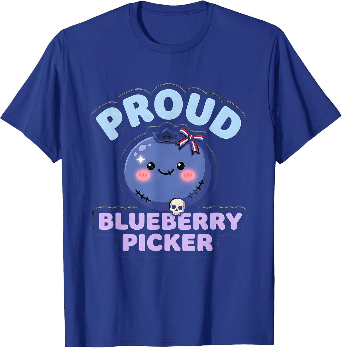 Men's Proud Blueberry Picker Red White and Blueberries T-Shirt - Royal Blue