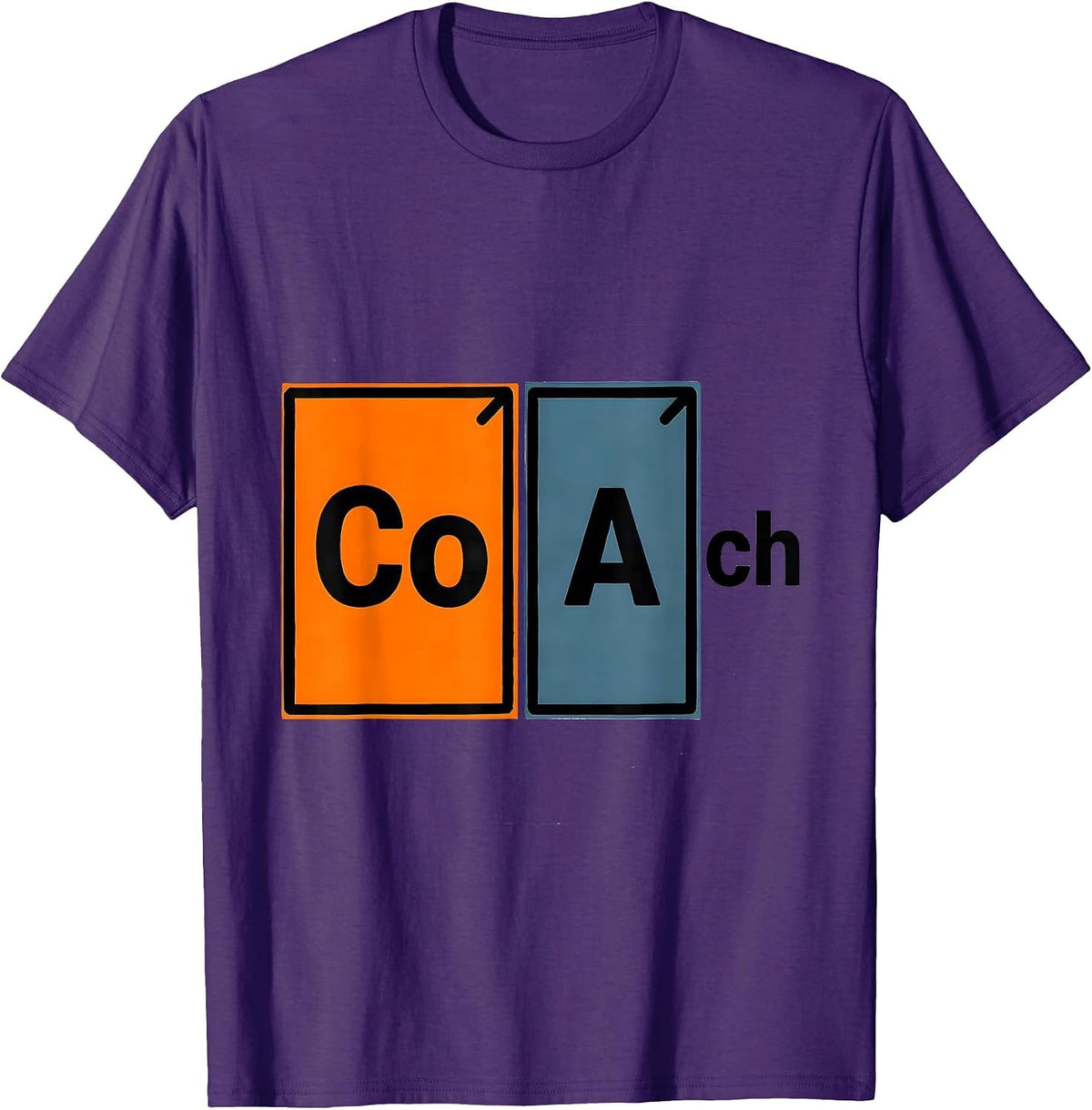 CoAch Funny Science Nerd Periodic Table Element Pun T-Shirt - Purple