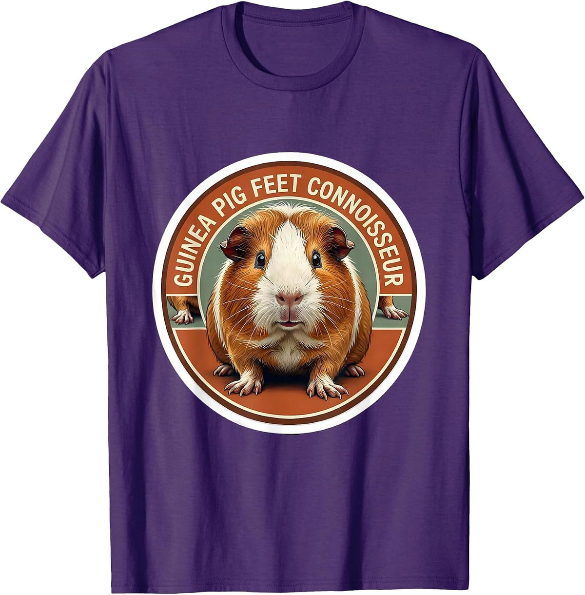 Men's Guinea Pig Feet Connoisseur Funny Pet Lover Cavy Owner T-Shirt - Purple