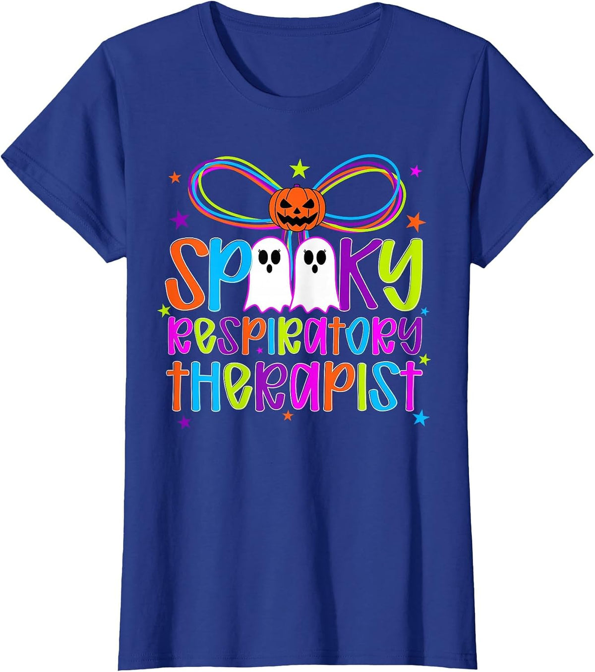 Spooky Respiratory Therapist Halloween Respiratory Therapy T-Shirt - Royal Blue