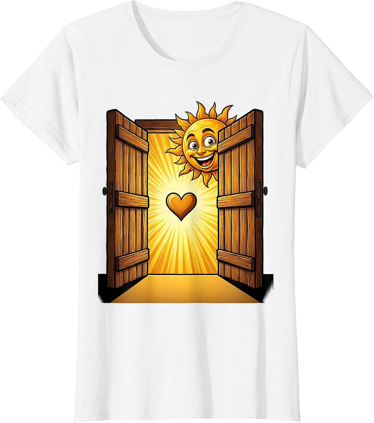 Women's School Counselor Open Door Sunlight Graphic T-Shirt - White