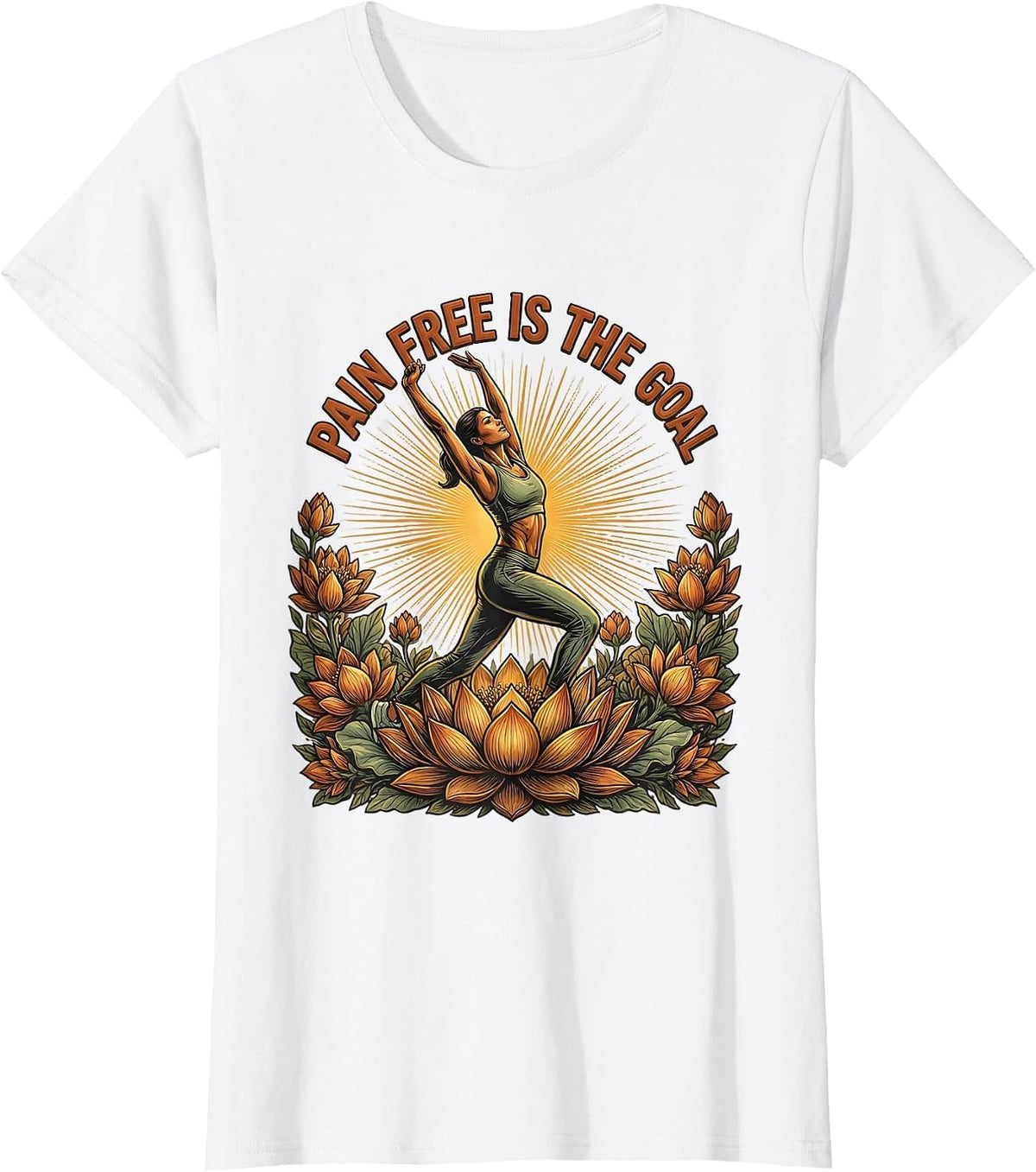 Pain Free Is The Goal Physical Therapy Design T-Shirt - White