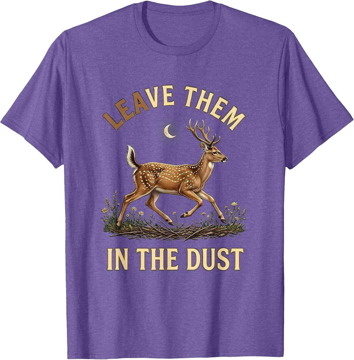 Men's Leave Them in the Dust Racing Graphic Design T-Shirt - Purple Heather
