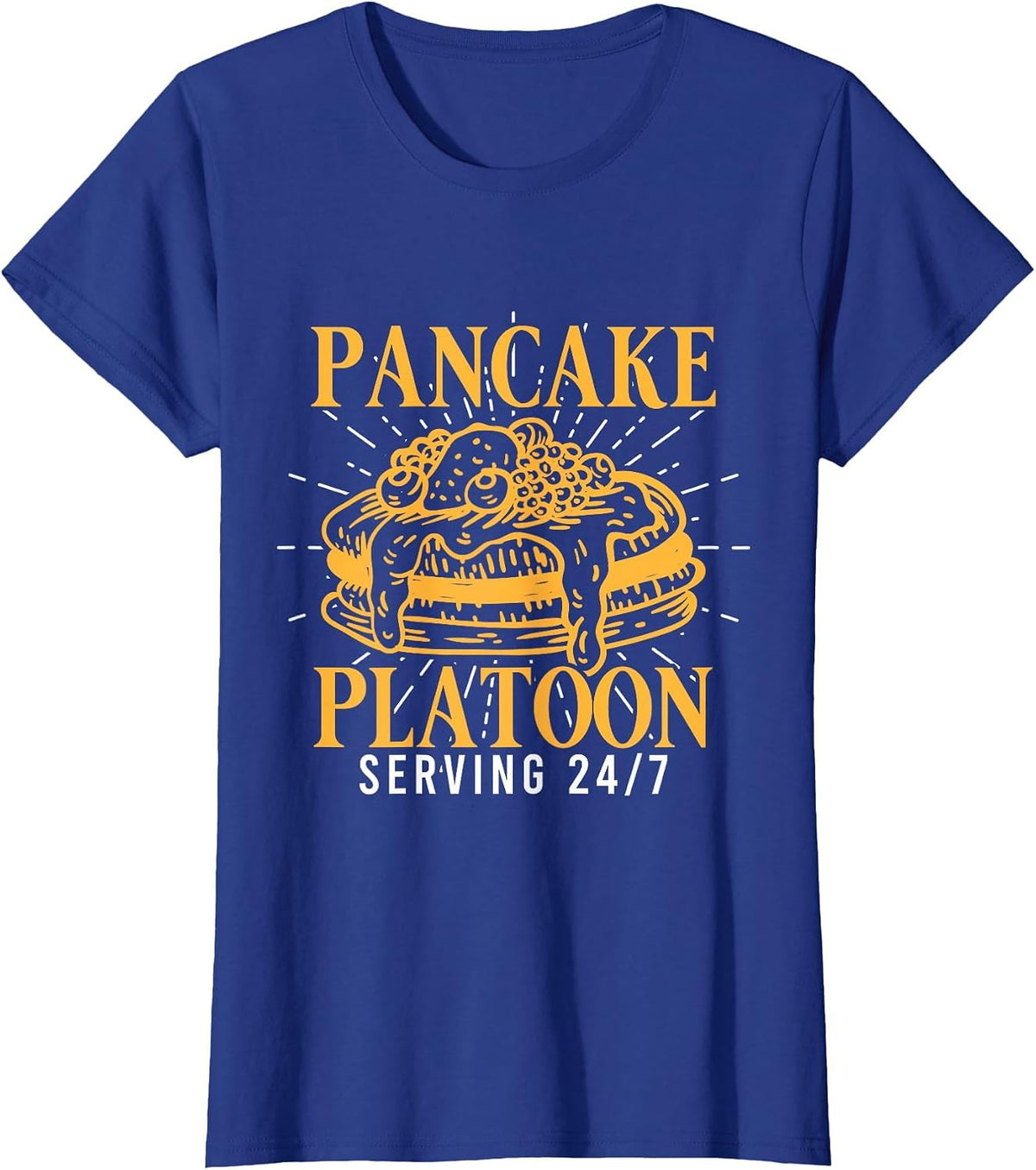 Pancake Platoon Football Lineman T-Shirt - Royal Blue