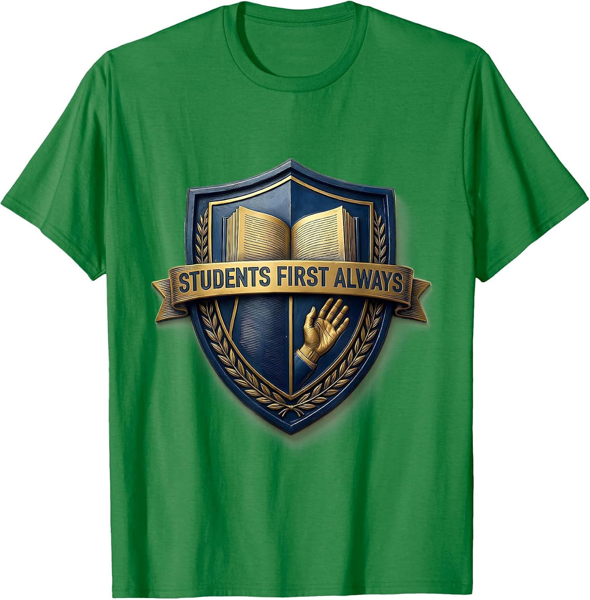 Men's Students First Always School Counselor Design T-Shirt - Kelly Green
