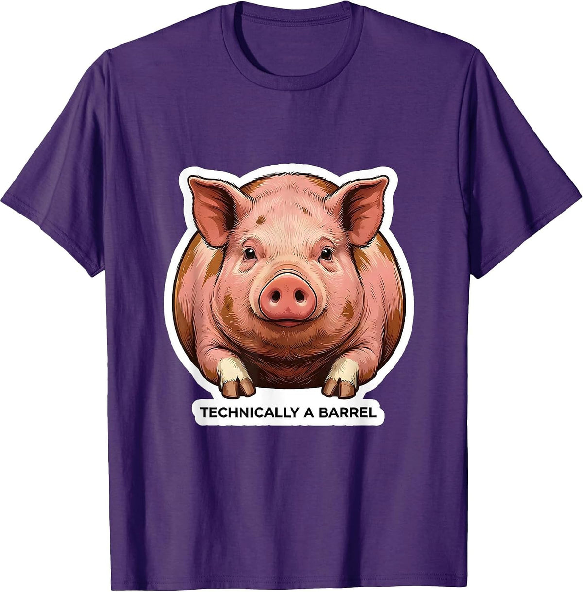 Technically A Barrel Funny Pet Pig Lover Cavy Humor T-Shirt - Purple