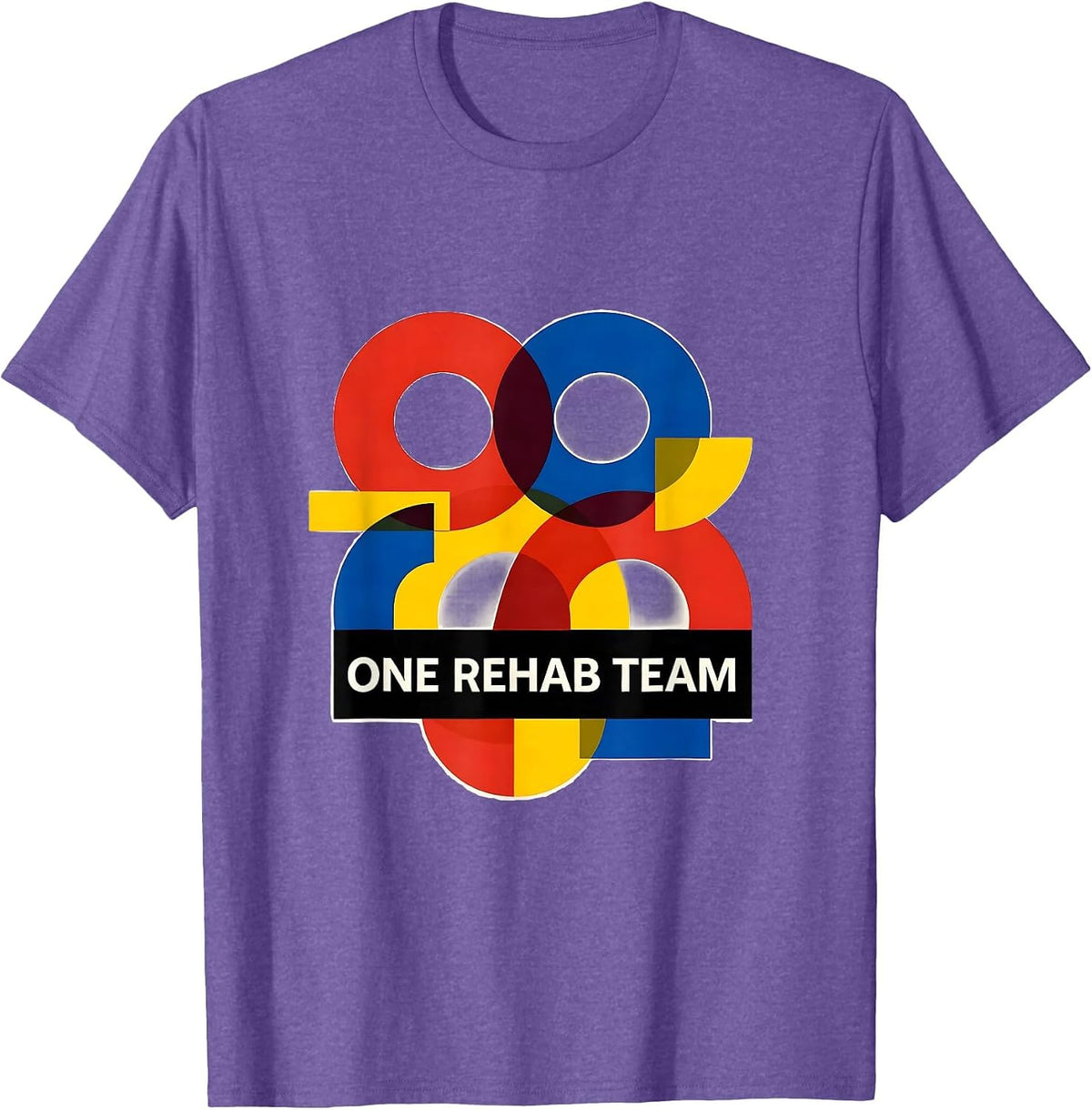 Men's One Rehab Team Modernist Occupational Therapist Physical T-Shirt - Purple Heather