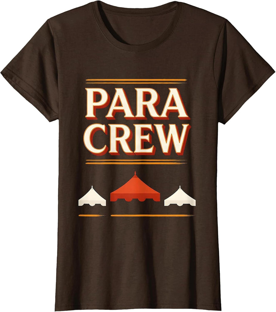 Women's Para Crew Sign Painter Showcard Teacher Appreciation T-Shirt - Brown