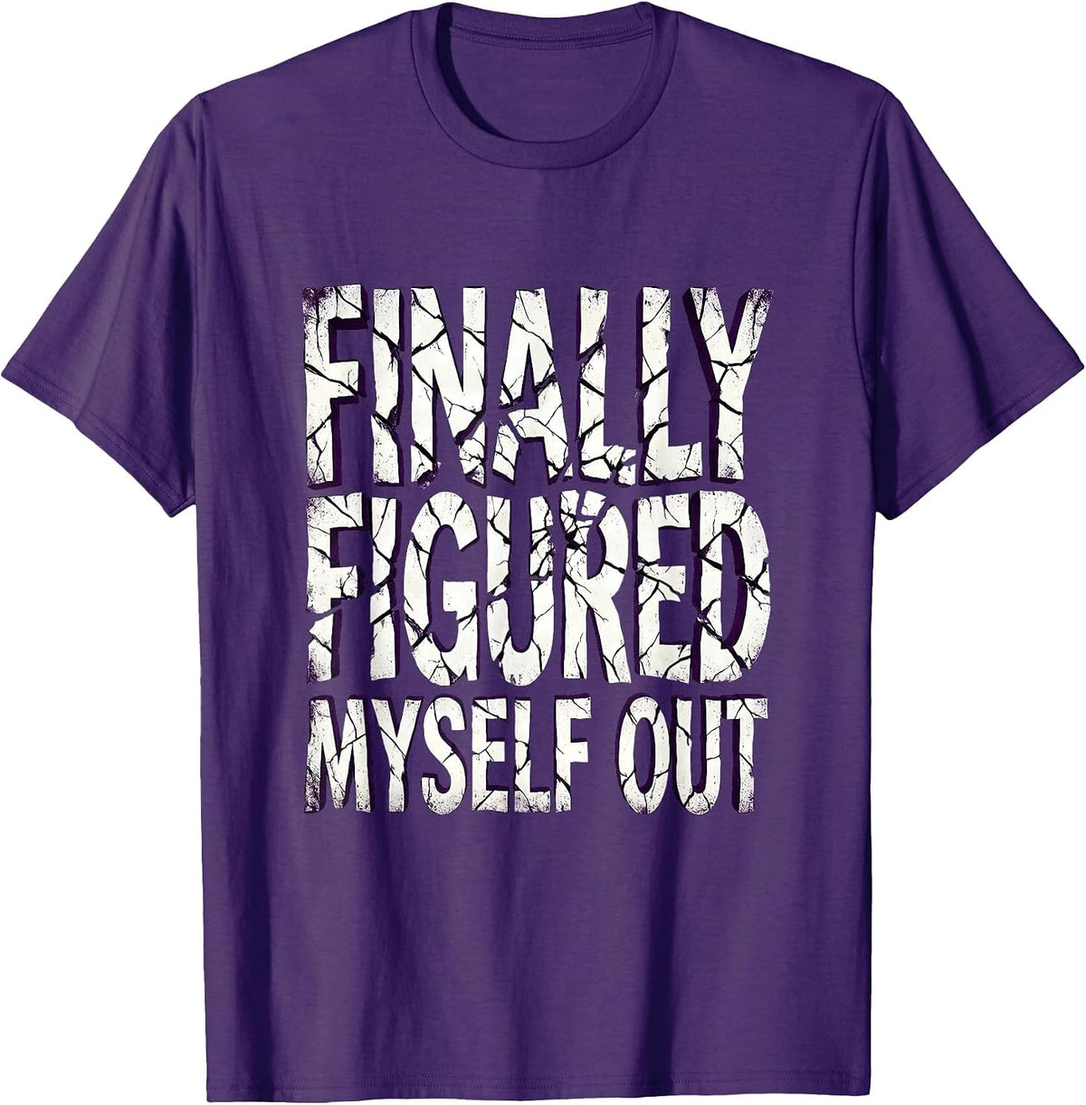 Men's Finally Figured Myself Out Autism Awareness Design T-Shirt - Purple