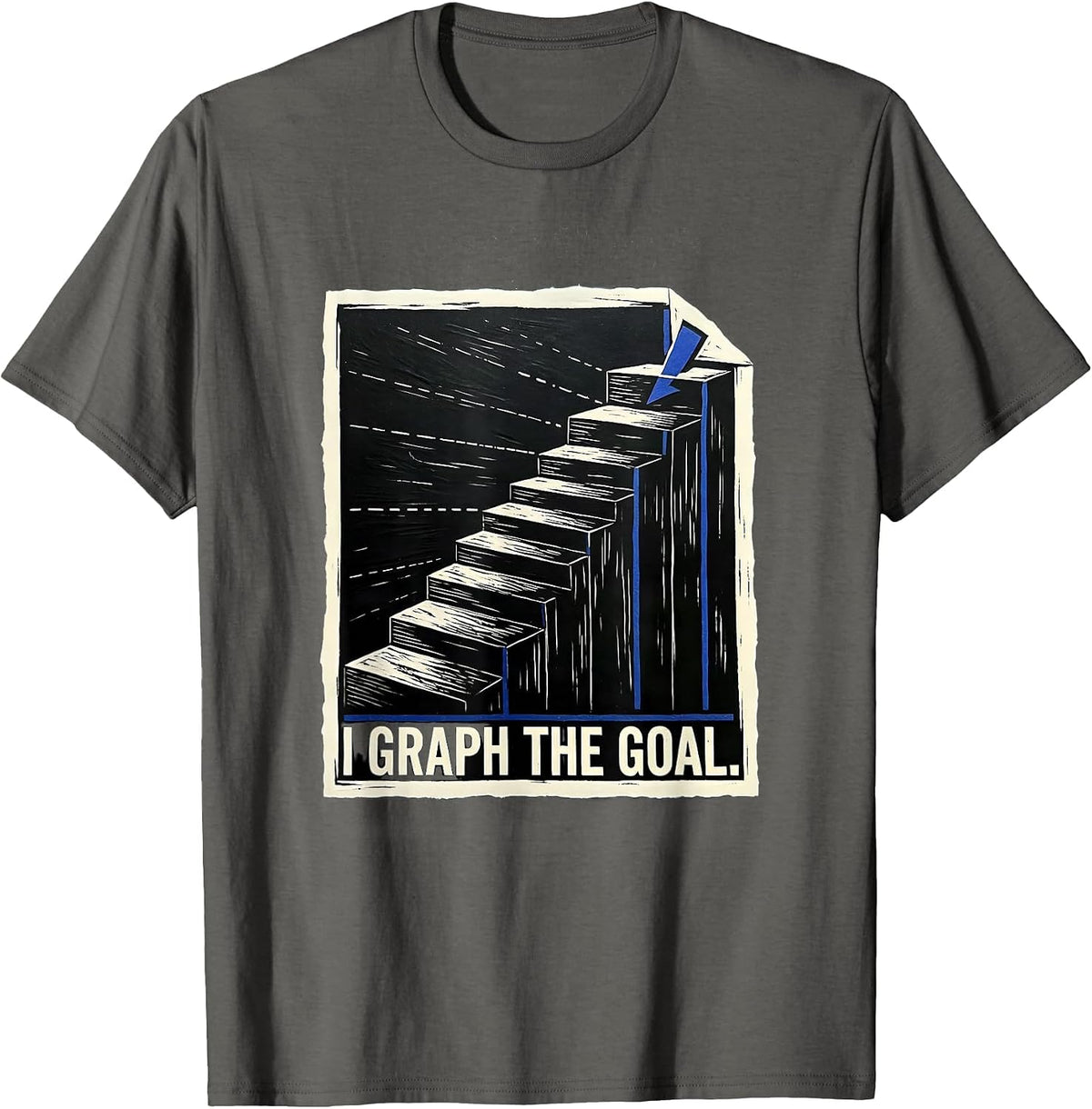 I Graph The Goal Funny Special Education Teacher SPED Humor T-Shirt - Asphalt Grey