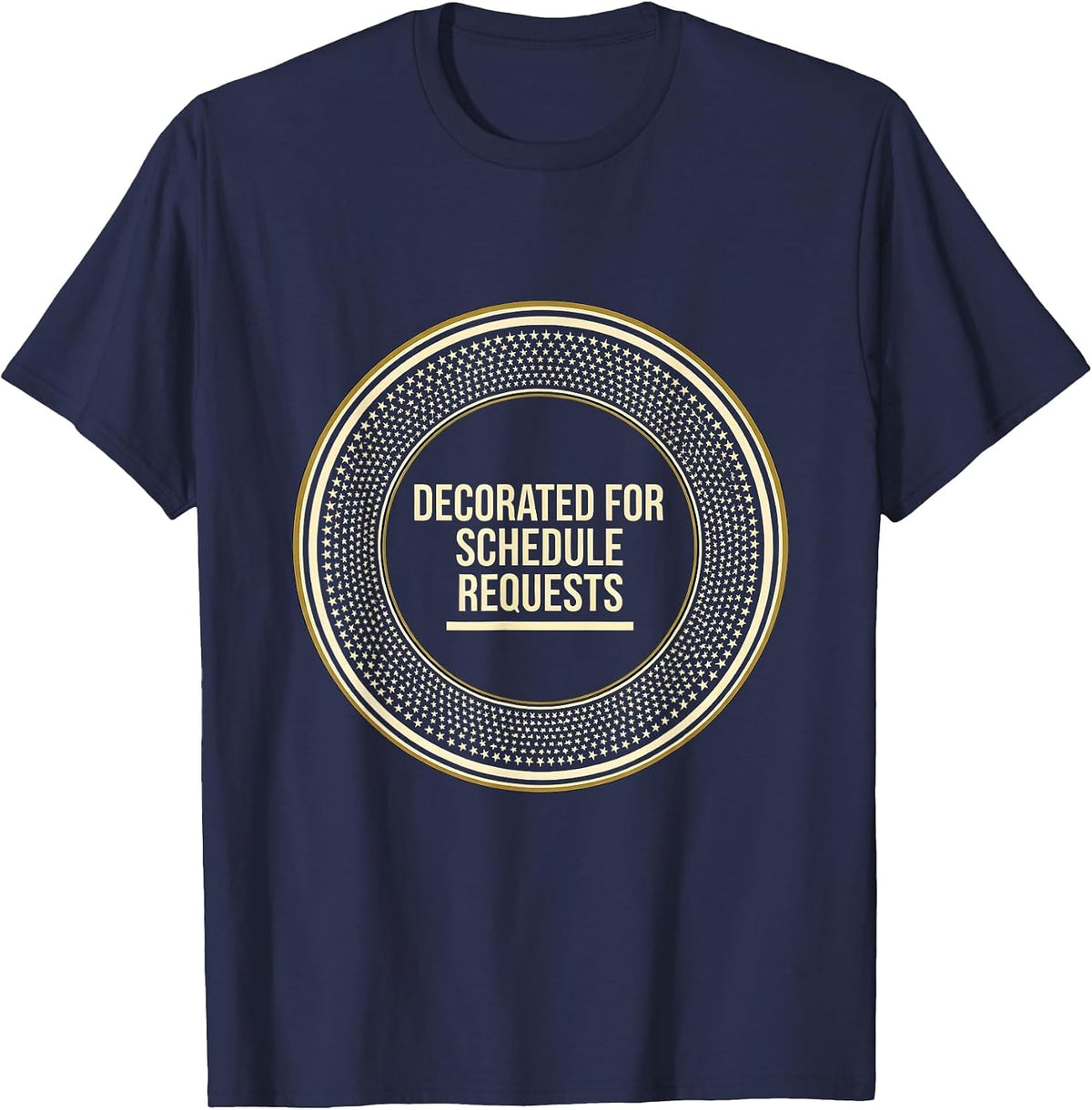 Decorated For Schedule Requests Groovy School Counselor T-Shirt - Navy Blue