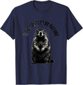 Low Contact By Nature Whimsical Groundhog Hedgehog Humor T-Shirt - Navy Blue