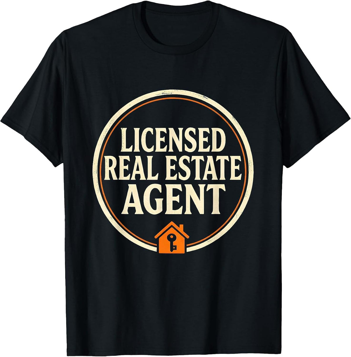 Men's Licensed Real Estate Agent Funny Realtor Workwear Gift T-Shirt - Black
