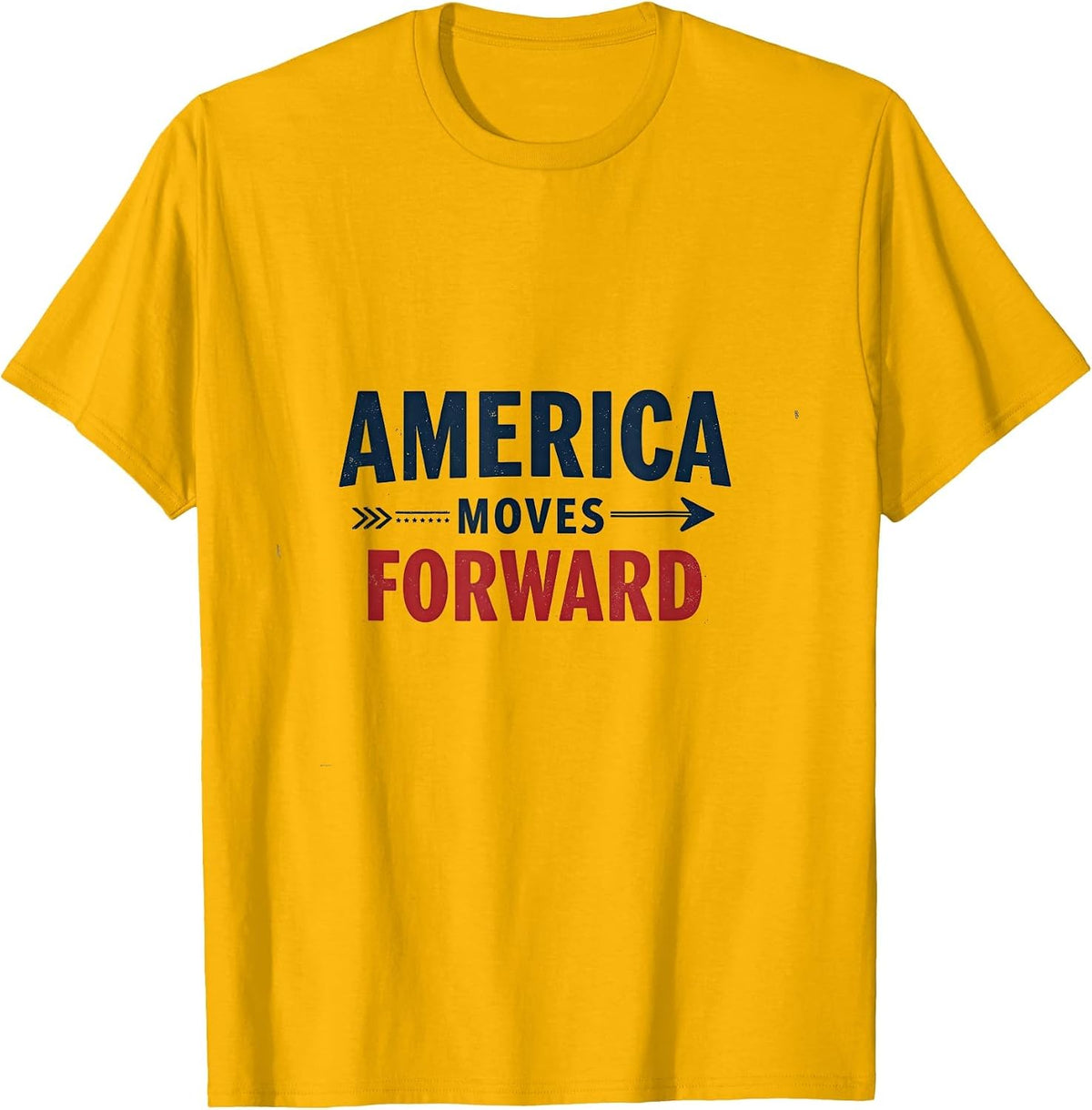 America Moves Forward Inauguration Design T-Shirt - Golden Yellow
