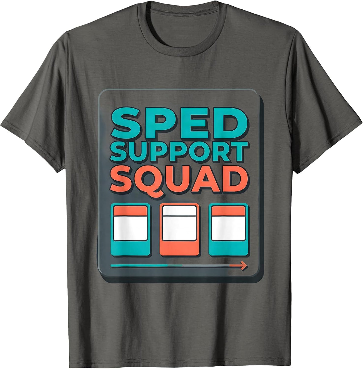 Men's SPED Support Squad Special Education Teacher Aide Staff T-Shirt - Asphalt Grey