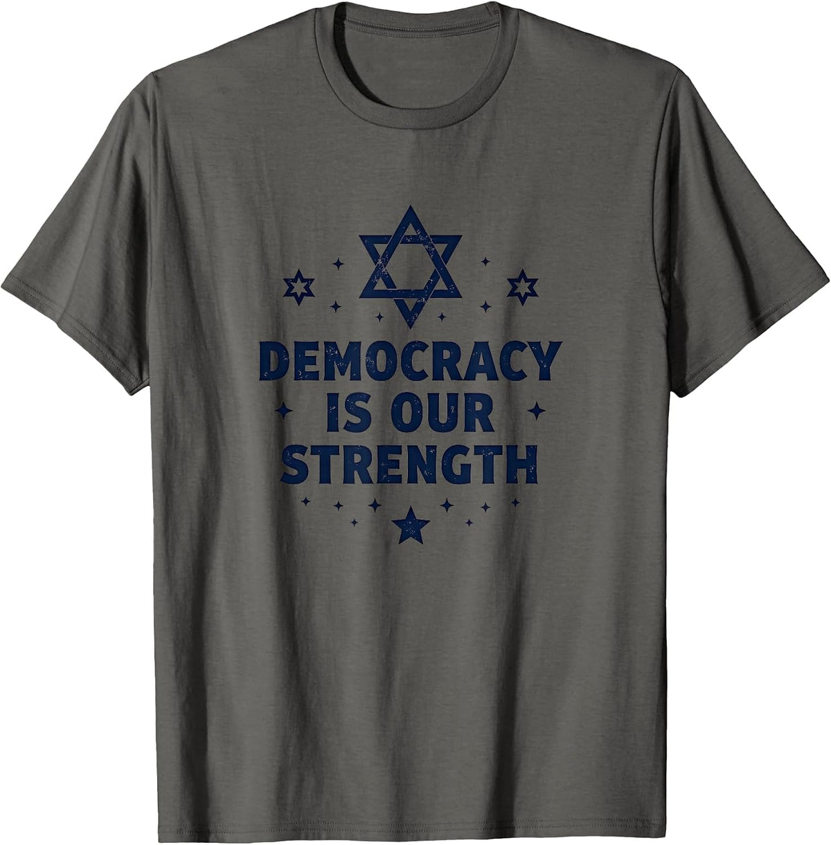 Democracy is Our Strength Inauguration 2025 T-Shirt - Asphalt Grey