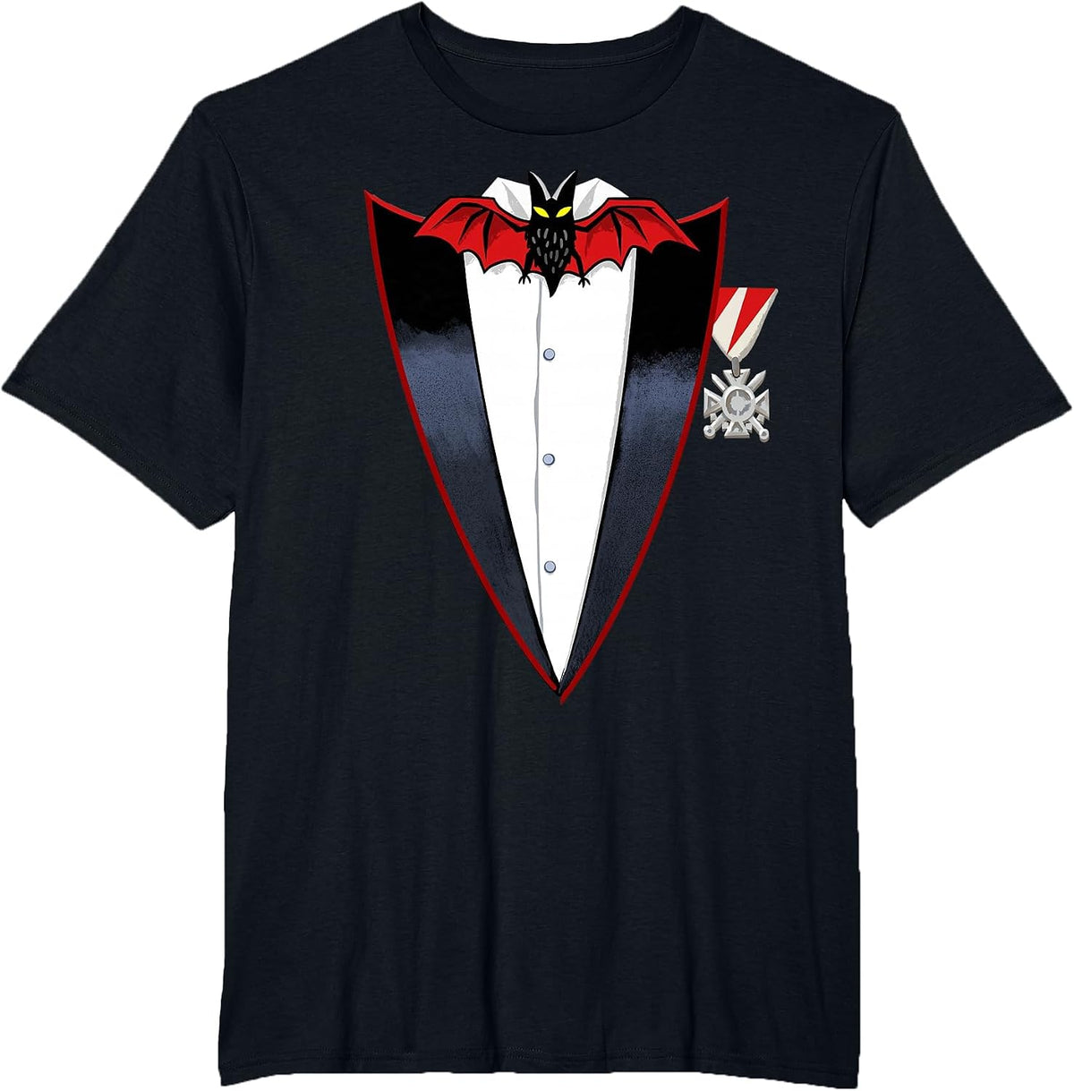 Realistic Dracula Tuxedo - Instant Costume T-Shirt - Black