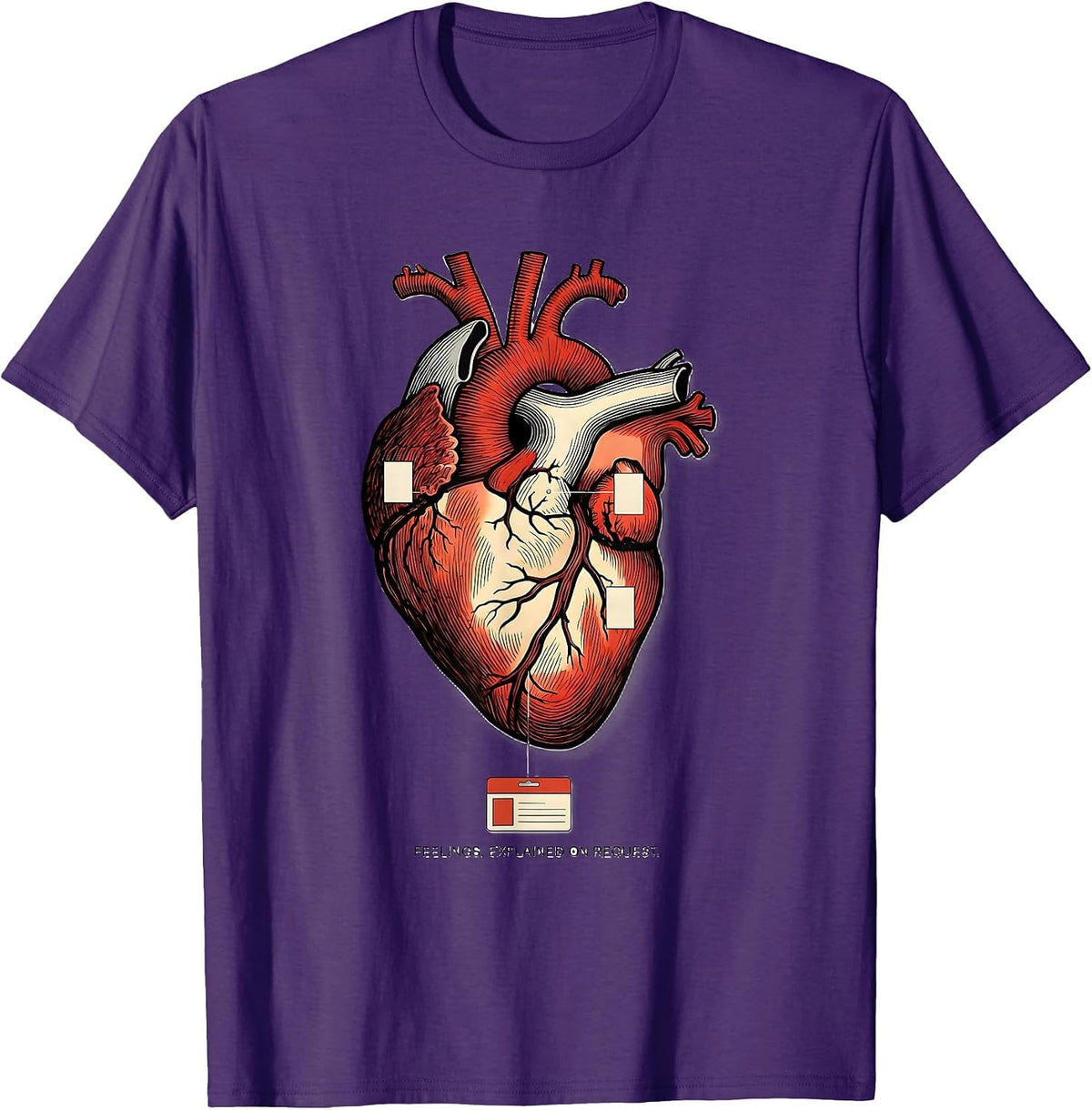 Men's Feelings, Explained On Request Groovy Retro School Counselor T-Shirt - Purple