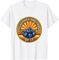 Men's Blueberries And Proud Of It Red White Blue Design T-Shirt - White