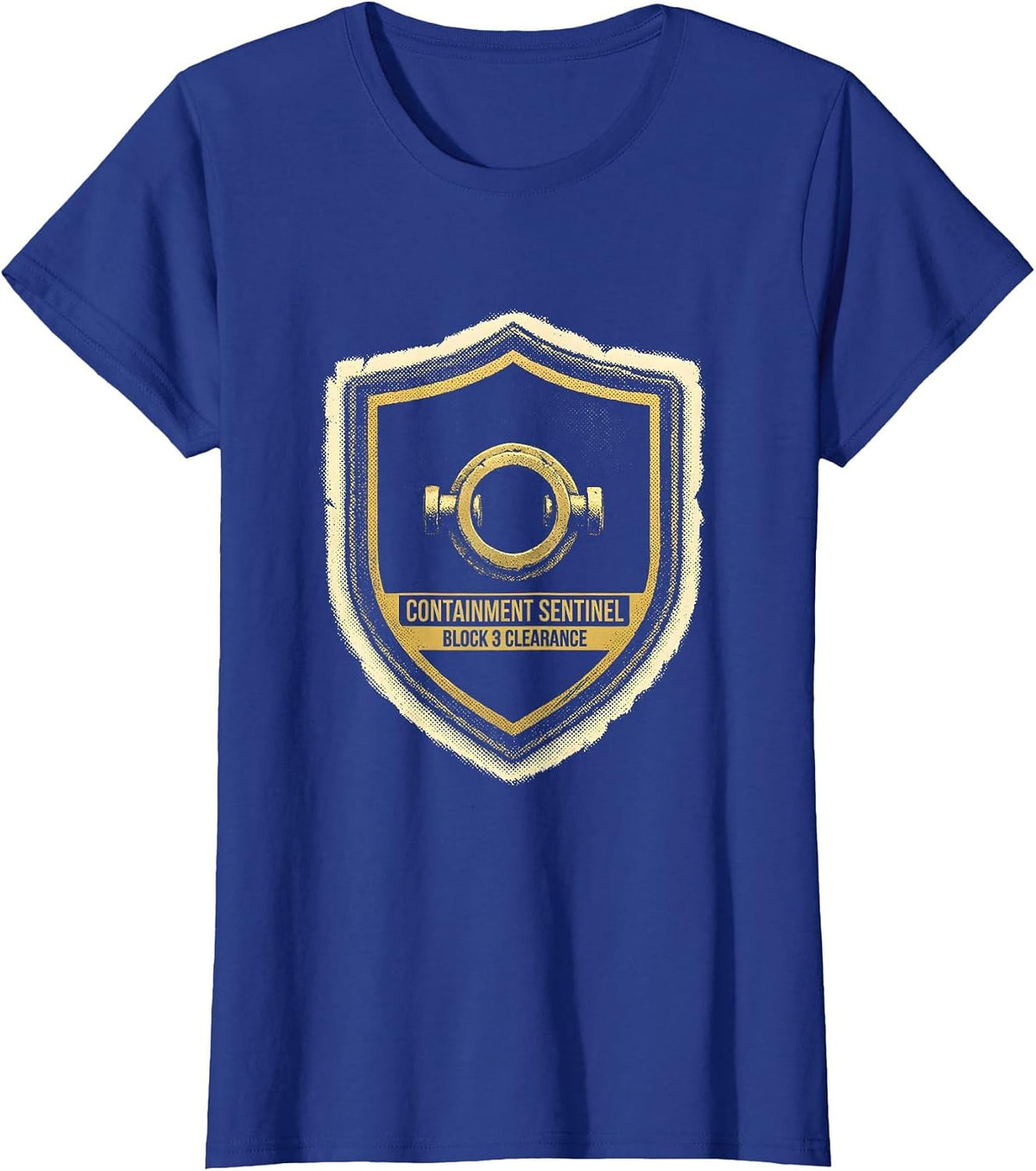 Women's Containment Sentinel — Block 3 Clearance SCP Fan T-Shirt - Royal Blue