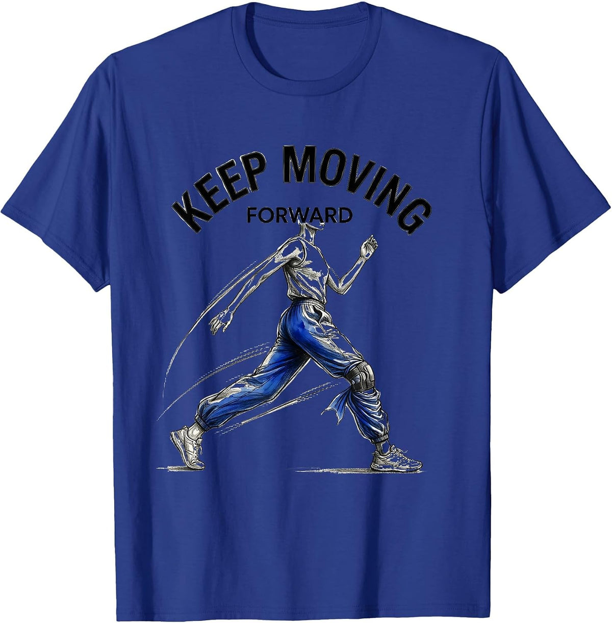 Men's Keep Moving Forward Physical Therapy Design T-Shirt - Royal Blue