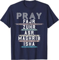 Muslim Islam Quran Mosque Ramadan Religion Islamic Dua T-Shirt - Navy Blue