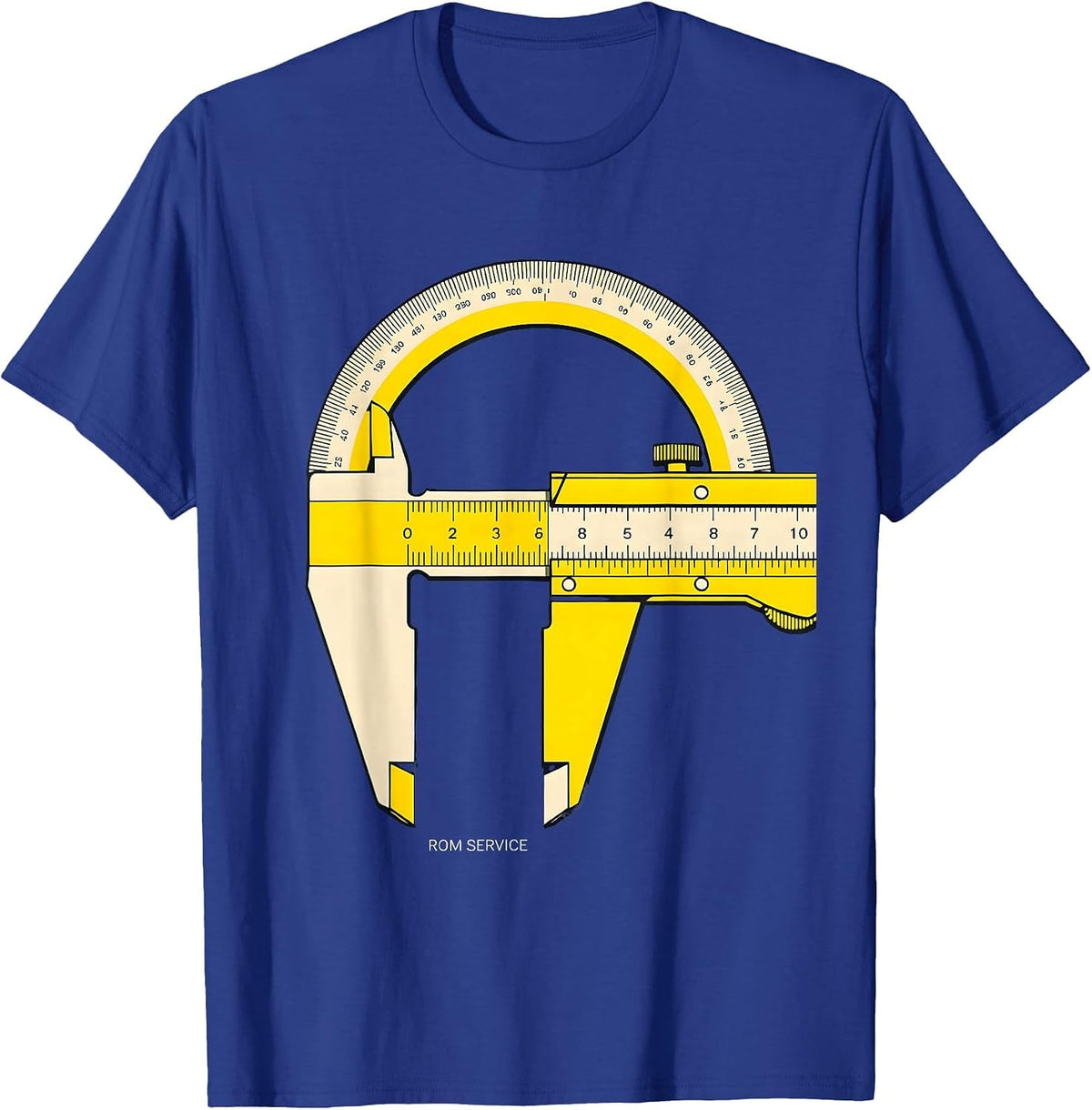 Men's ROM Service Stencil Graphic Physical Therapist Humor PT OT T-Shirt - Royal Blue