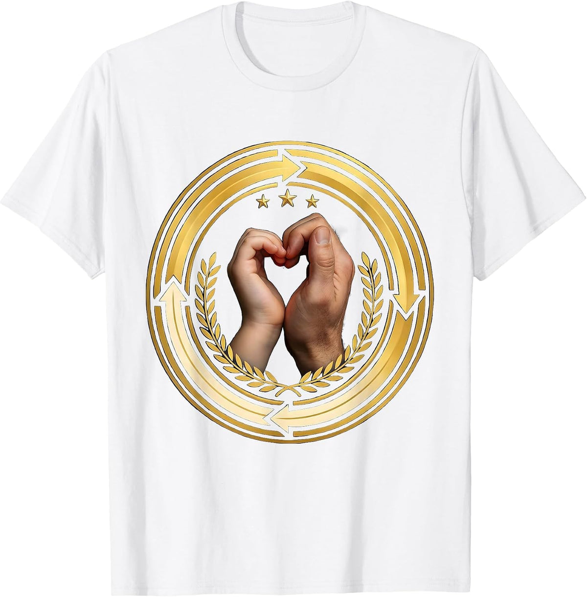 Men's Down Syndrome Awareness Small Hand in Large Hand T-Shirt - White