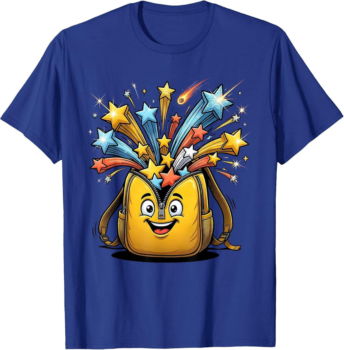 School Counselor Starlight Backpack Graphic T-Shirt - Royal Blue