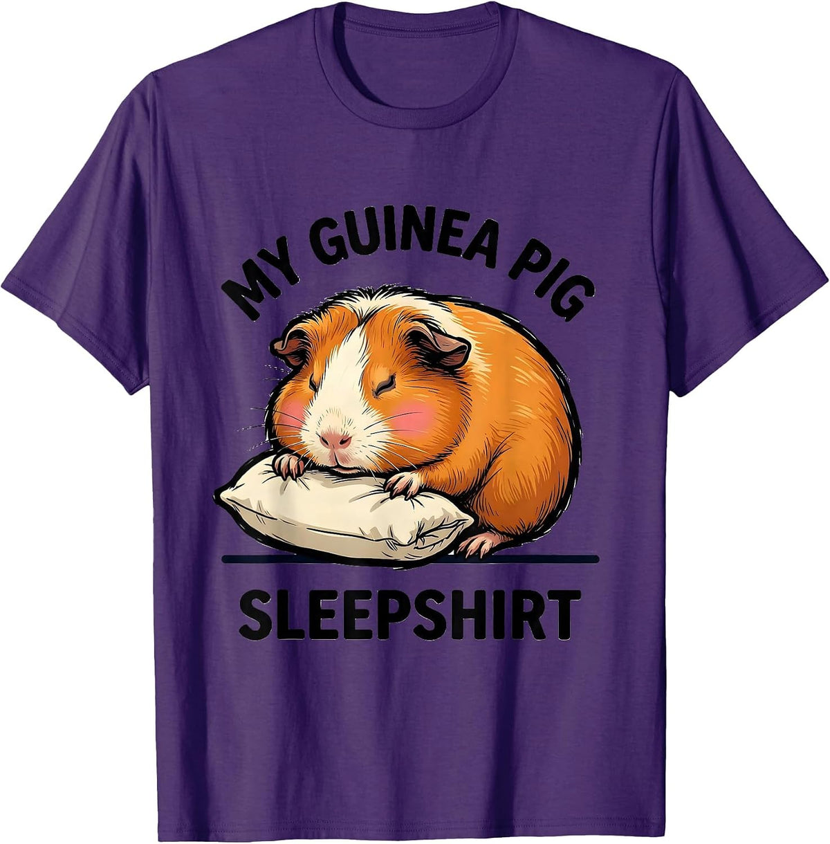 My Guinea Pig Sleepshirt Cute Animal Lover Pajama T-Shirt - Purple