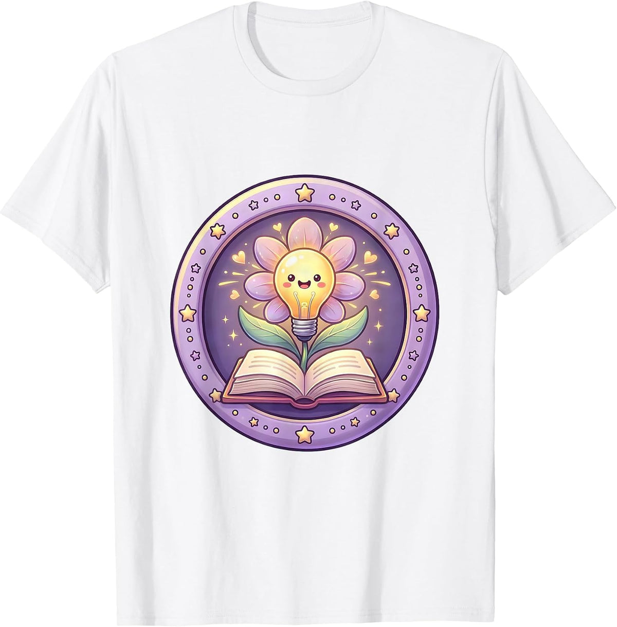 Men's Sped Teacher Lightbulb Blooming From Book T-Shirt - White