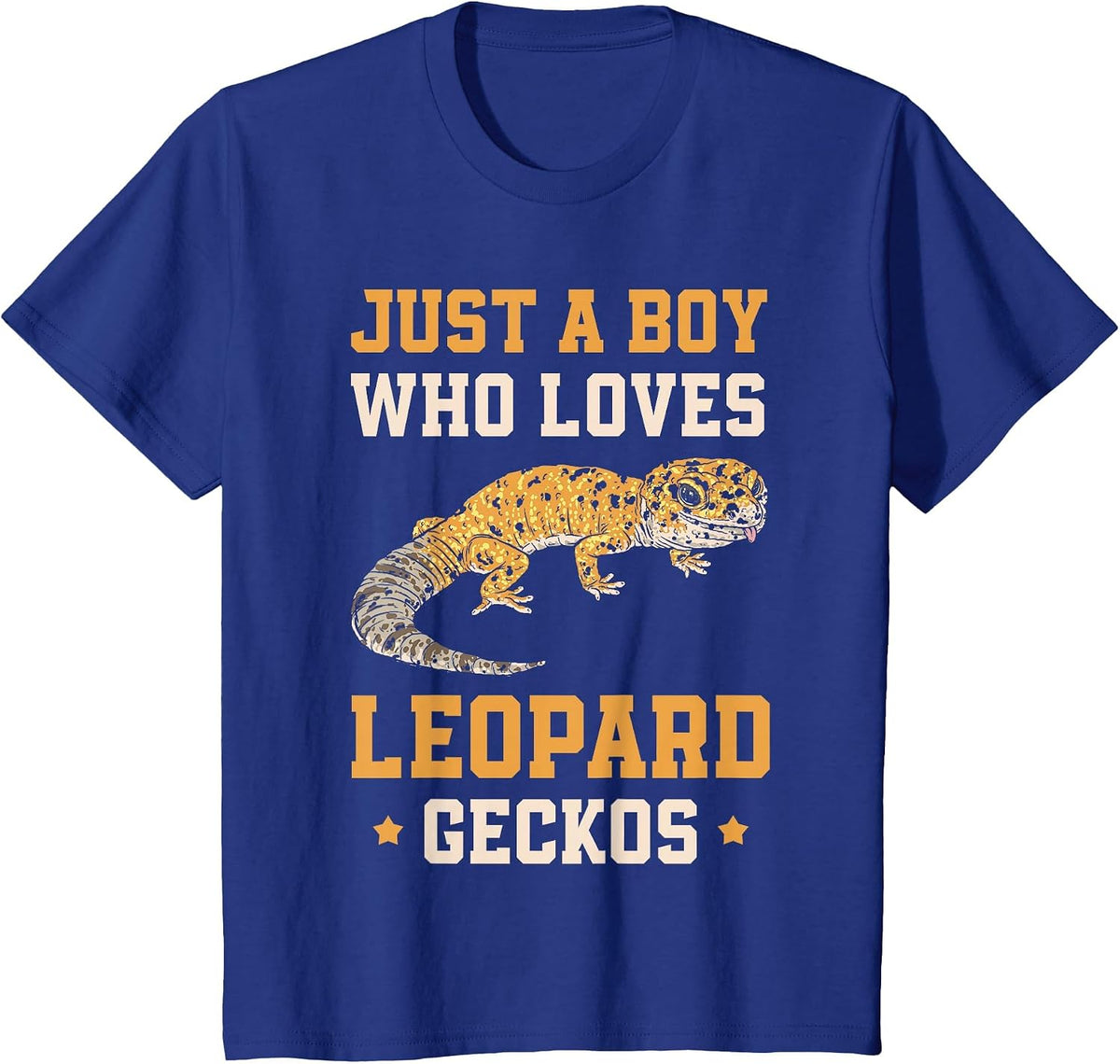 Just A Boy Who Loves Leopard Geckos T-Shirt - Royal Blue