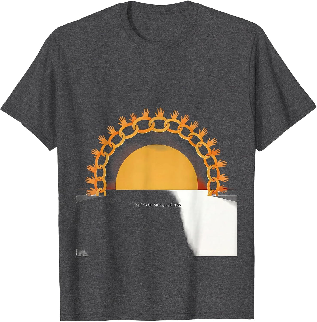 Men's Free Together Since 1865 Minimalist Juneteenth Black Women T-Shirt - Dark Heather Grey