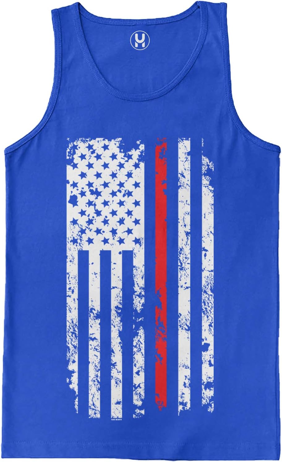 Red Line American Flag - Firefighter Support Men's Tank Top - Royal