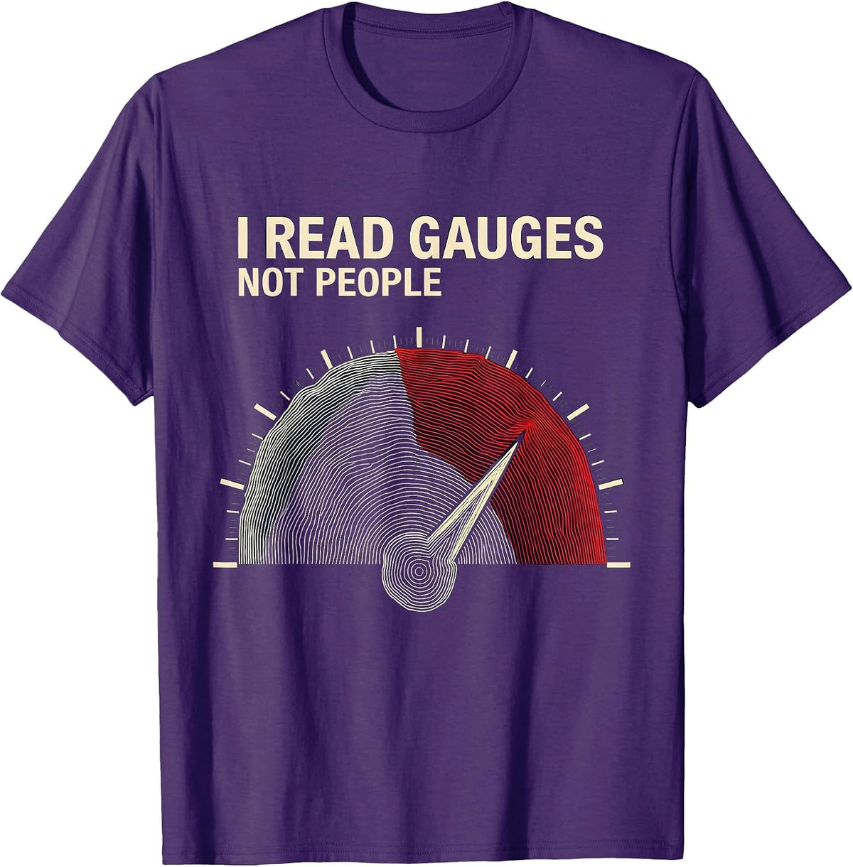 I Read Gauges Not People Funny Car Guy Auto Mechanic Gift T-Shirt - Purple
