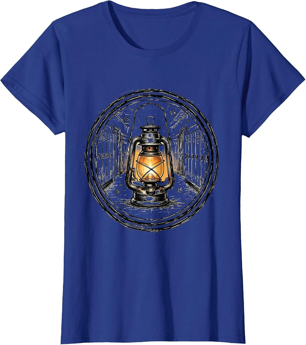 Women's Glowing Hallway Lantern Sped Teacher Gift T-Shirt - Royal Blue