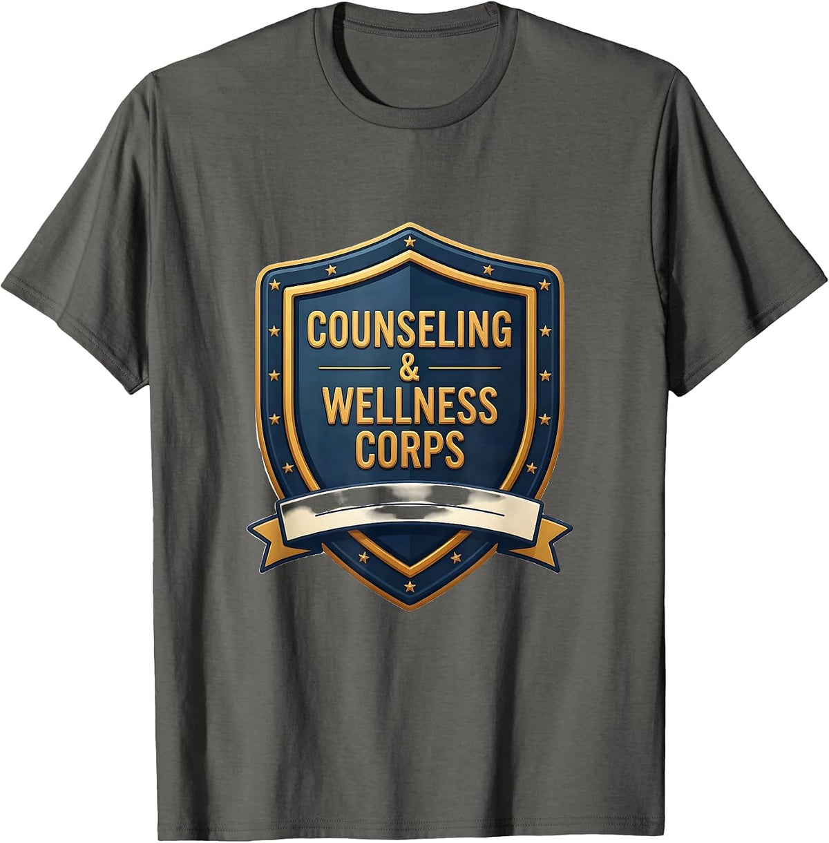 Men's Counseling & Wellness Corps School Counselor Mental Health T-Shirt - Asphalt Grey