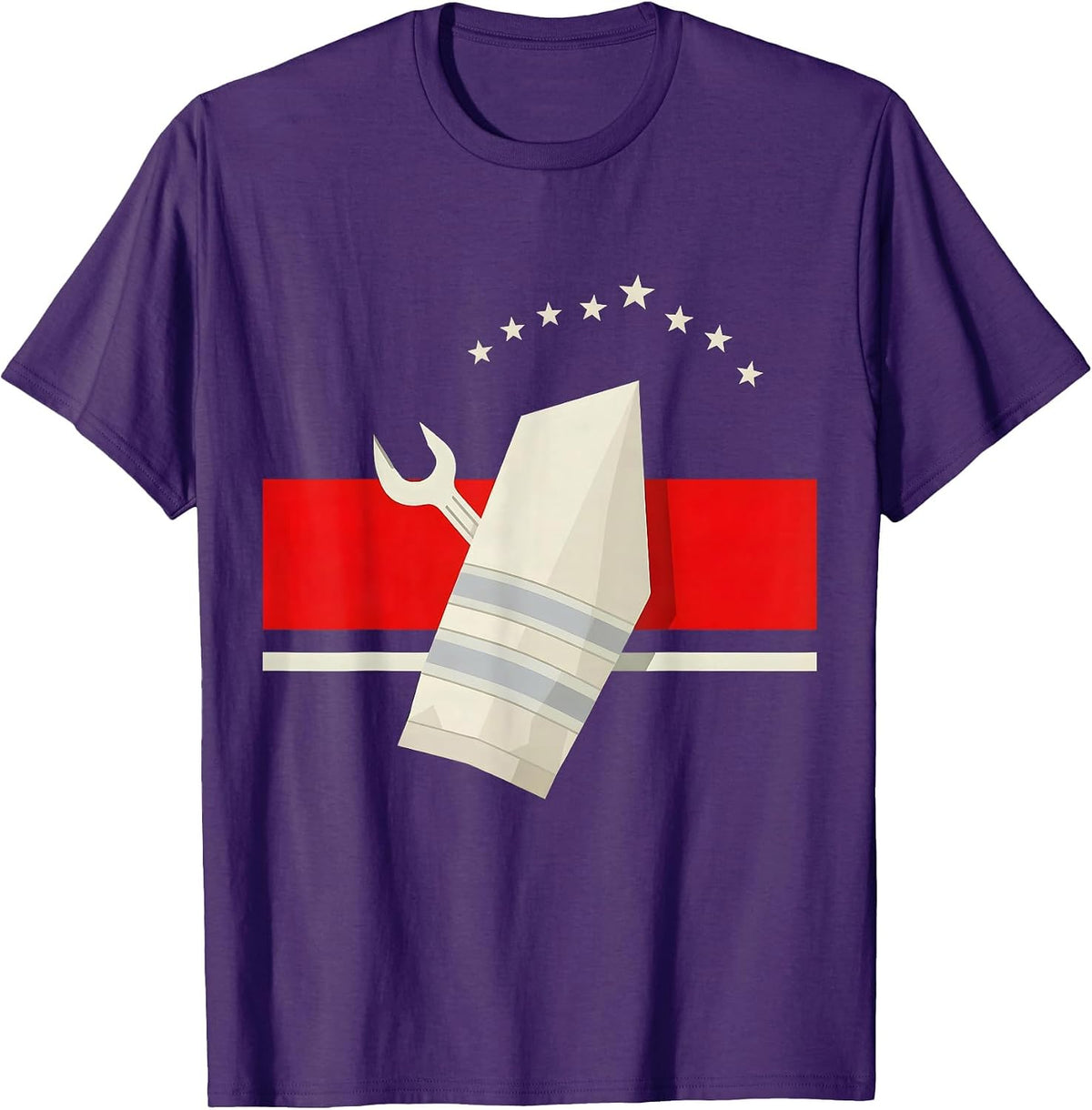 Men's Geometric Turnout Coat Firefighter Pride Tribute T-Shirt - Purple