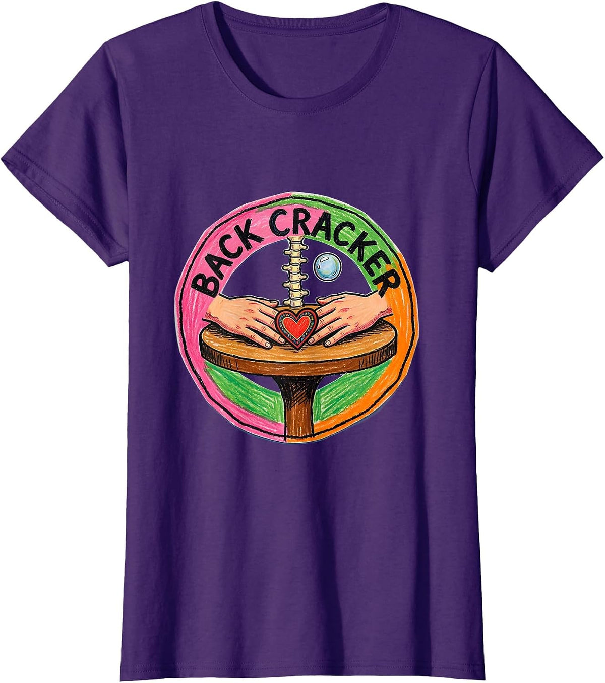 Women's Adjusting Table Chiropractic Humor Chiro Squad T-Shirt - Purple